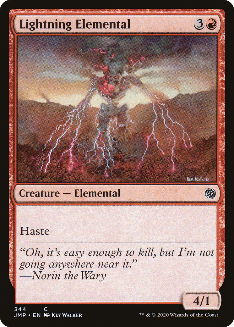 Lightning Elemental (JMP-344) [Jumpstart] MTG Single Wizards of the Coast