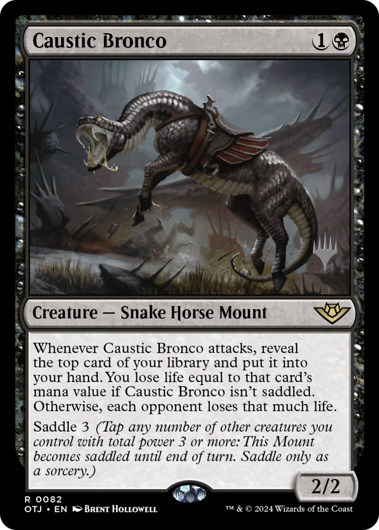 Caustic Bronco (PPOTJ-082) [Outlaws of Thunder Junction Promos] MTG Single Wizards of the Coast