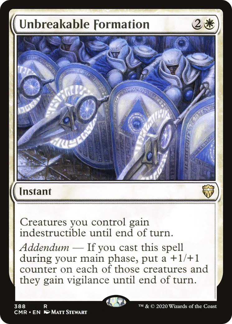 Unbreakable Formation (CMR-388) [Commander Legends] MTG Single Wizards of the Coast