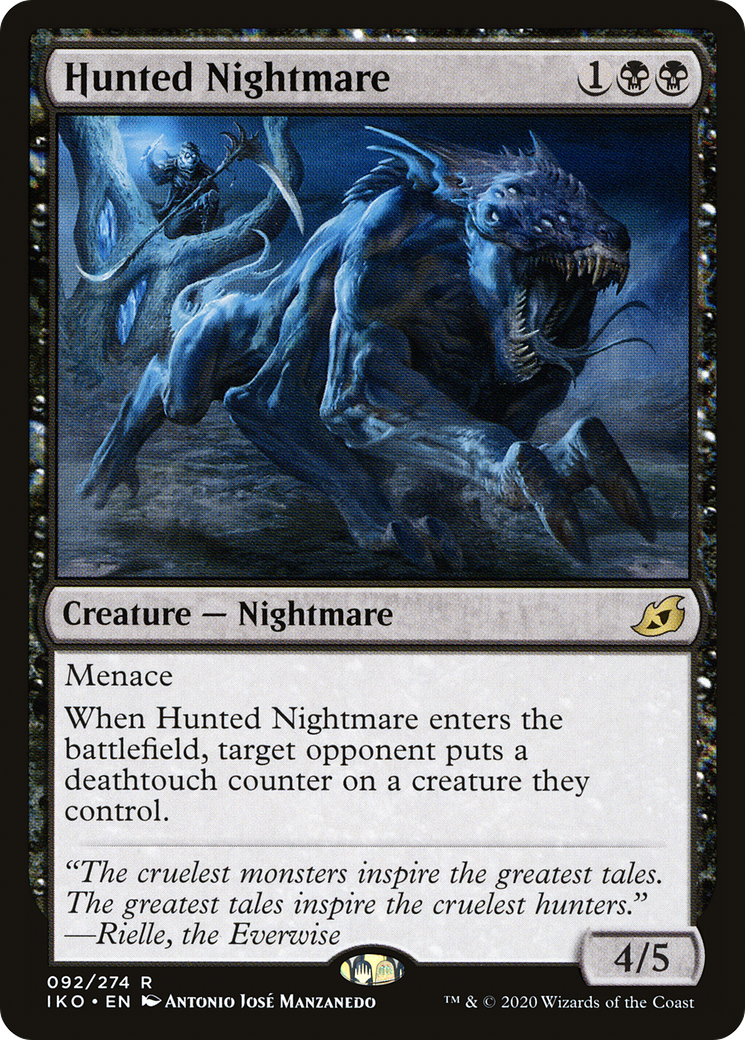Hunted Nightmare (IKO-092) [Ikoria: Lair of Behemoths] Foil MTG Single Wizards of the Coast