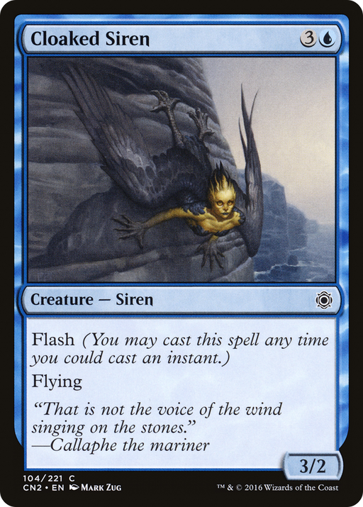 Cloaked Siren (CN2-104) [Conspiracy: Take the Crown] MTG Single Wizards of the Coast