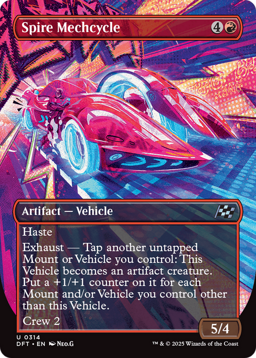Spire Mechcycle (DFT-314) [Aetherdrift] (Borderless) Foil MTG Single Wizards of the Coast