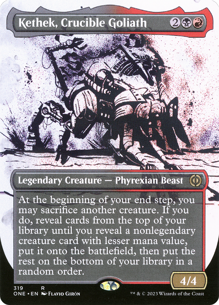 Kethek, Crucible Goliath (ONE-319) [Phyrexia: All Will Be One] (Showcase) (Borderless) Foil MTG Single Wizards of the Coast