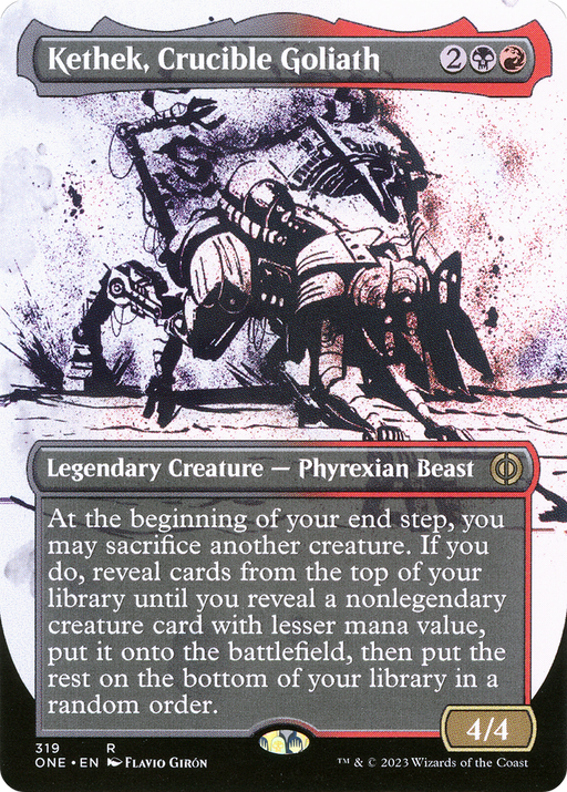 Kethek, Crucible Goliath (ONE-319) [Phyrexia: All Will Be One] (Showcase) (Borderless) Foil MTG Single Wizards of the Coast