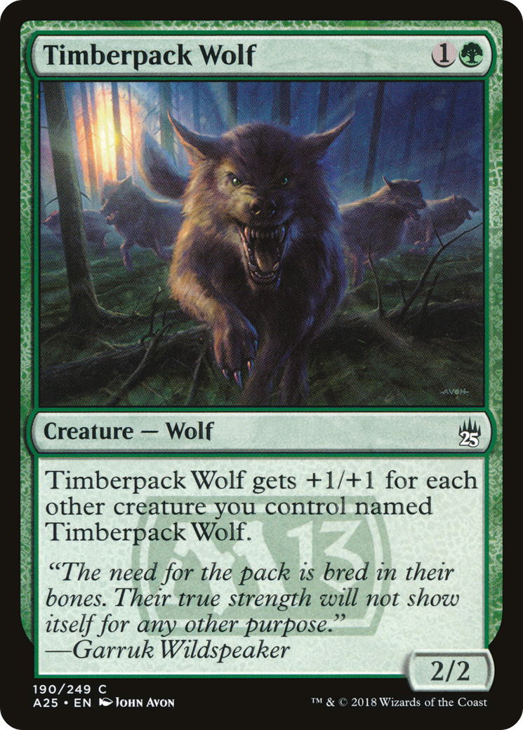 Timberpack Wolf (A25-190) [Masters 25] Foil MTG Single Wizards of the Coast