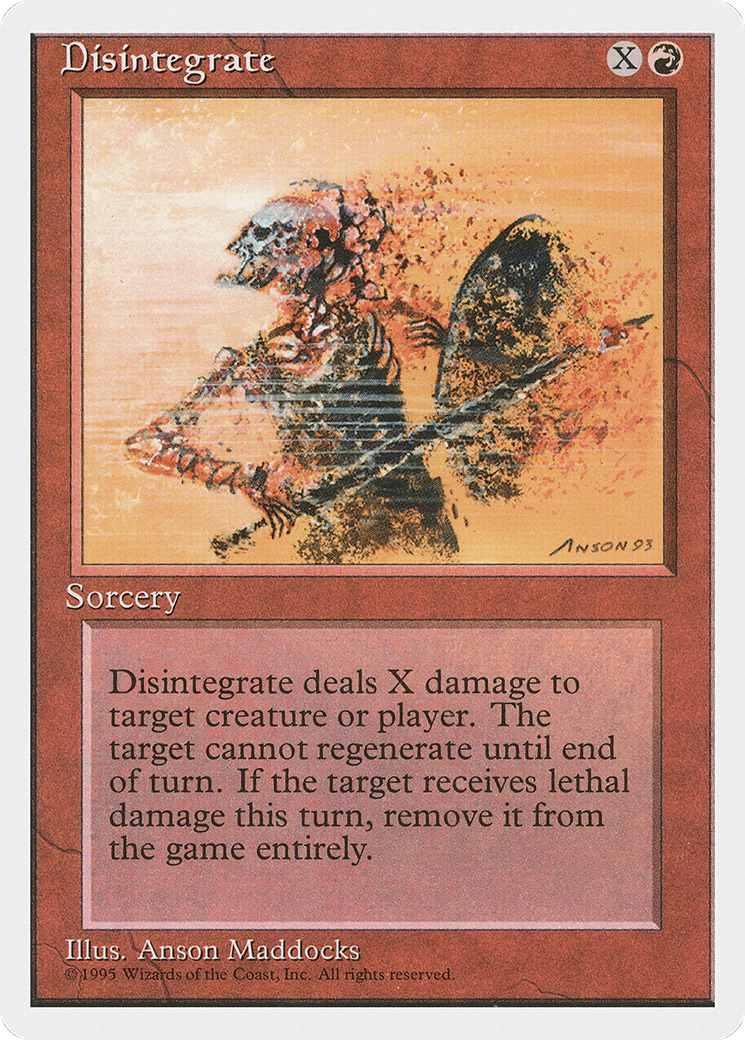 Disintegrate (4ED-185) [Fourth Edition] MTG Single Wizards of the Coast