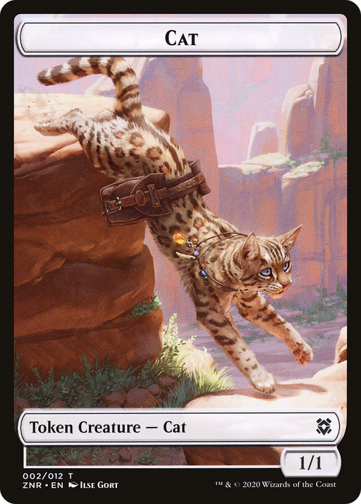 Cat (TZNR-002) [Tokens] Zendikar Rising Tokens Foil MTG Single Wizards of the Coast