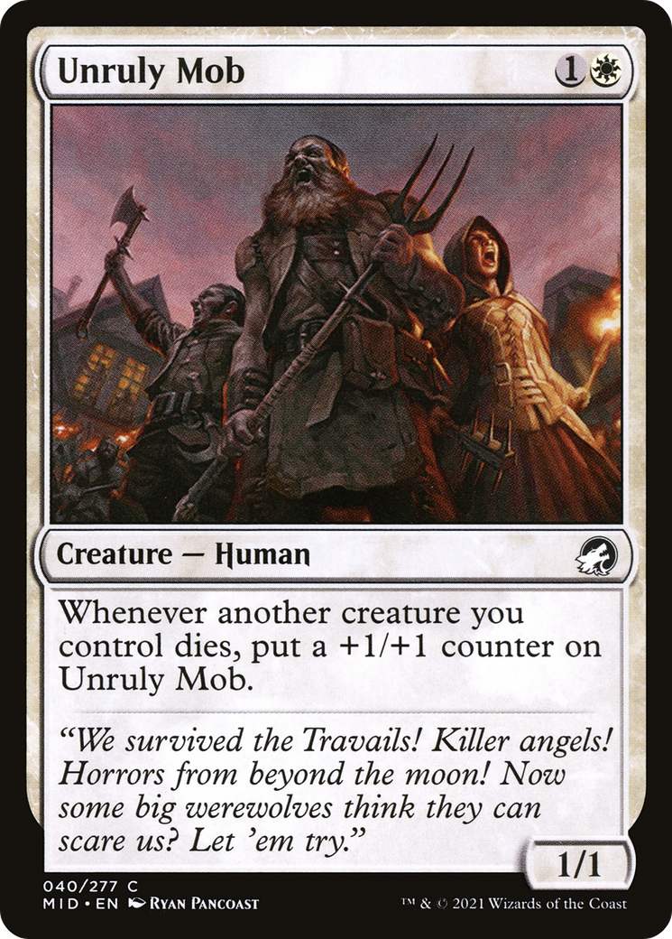 Unruly Mob (MID-040) [Innistrad: Midnight Hunt] Foil MTG Single Wizards of the Coast
