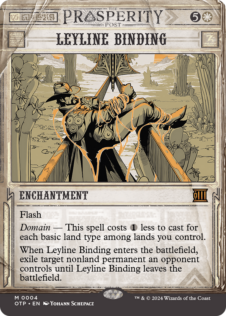 Leyline Binding (OTP-004) [Breaking News] (Showcase) (Borderless) Foil MTG Single Wizards of the Coast
