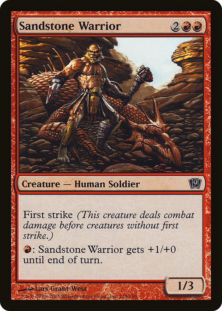 Sandstone Warrior (9ED-215) [9th Edition] Foil MTG Single Wizards of the Coast