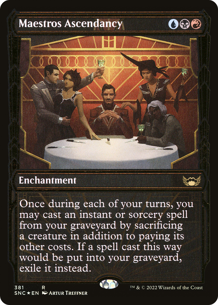 Maestros Ascendancy (Gilded Foil) (SNC-381) [Streets of New Capenna] (Showcase) Foil MTG Single Wizards of the Coast