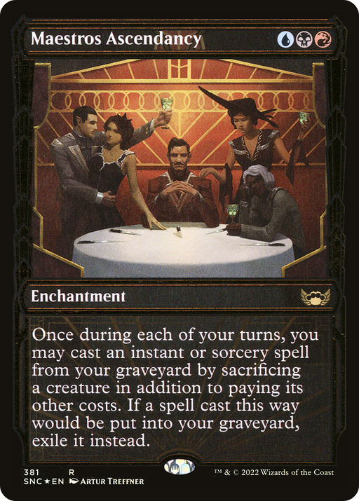 Maestros Ascendancy (Gilded Foil) (SNC-381) [Streets of New Capenna] (Showcase) Foil MTG Single Wizards of the Coast