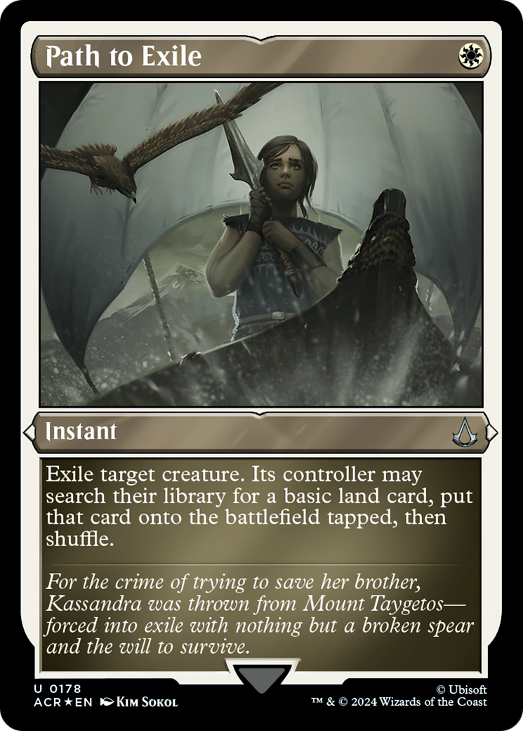 Path to Exile (ACR-178) [Assassin's Creed] Etched Foil MTG Single Wizards of the Coast