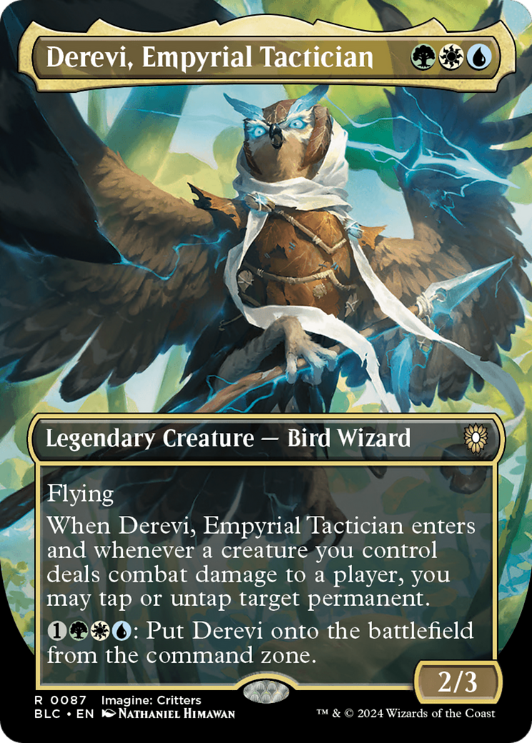 Derevi, Empyrial Tactician (BLC-087) [Bloomburrow Commander] (Borderless) MTG Single Wizards of the Coast