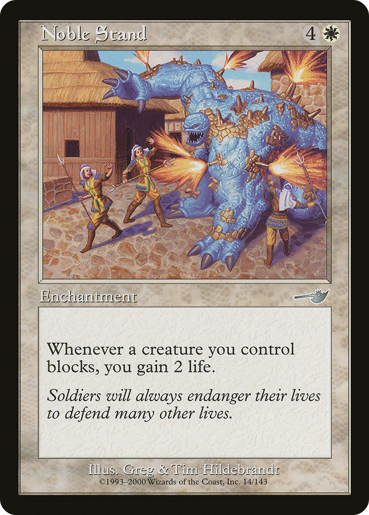Noble Stand (NMS-014) [Nemesis] Foil MTG Single Wizards of the Coast
