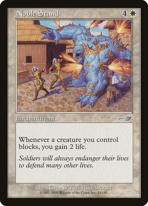 Noble Stand (NMS-014) [Nemesis] Foil MTG Single Wizards of the Coast