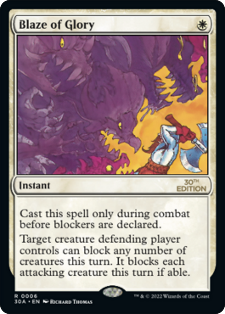 Blaze of Glory (30A-006) [30th Anniversary Edition] MTG Single Wizards of the Coast
