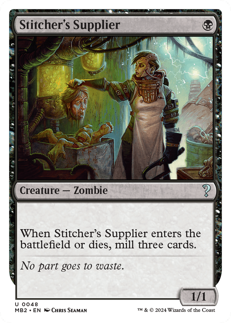 Stitcher's Supplier (White Border) (MB2-048) [Mystery Booster] Mystery Booster 2 MTG Single Wizards of the Coast