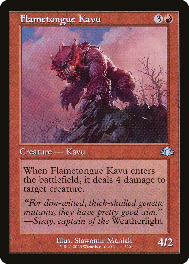 Flametongue Kavu (DMR-320) [Dominaria Remastered] Foil MTG Single Wizards of the Coast