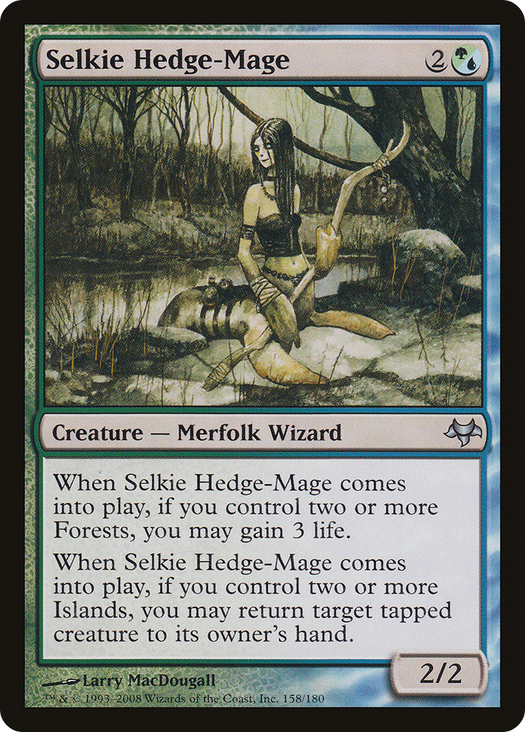 Selkie Hedge-Mage (EVE-158) [Eventide] MTG Single Wizards of the Coast