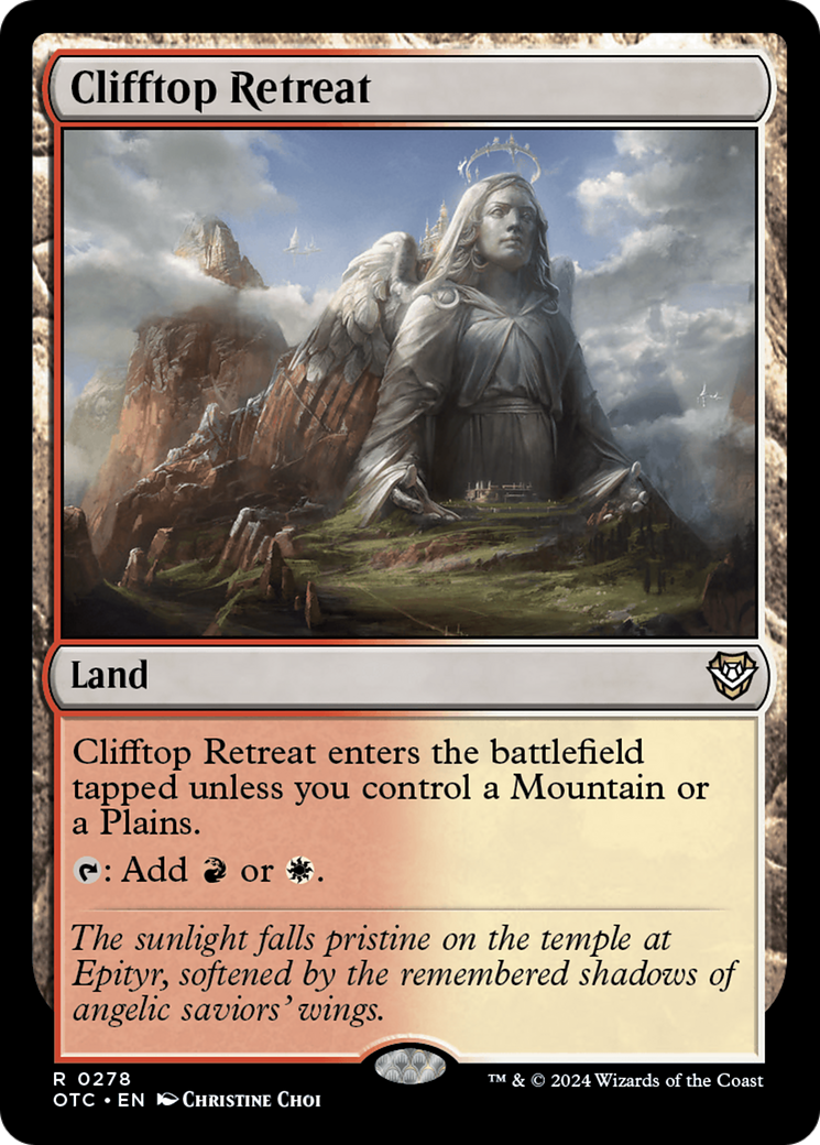 Clifftop Retreat (OTC-278) [Outlaws of Thunder Junction Commander] MTG Single Wizards of the Coast