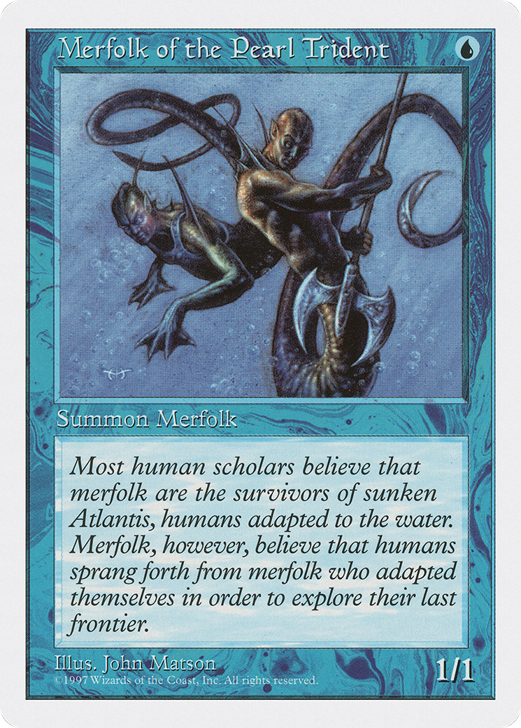 Merfolk of the Pearl Trident (5ED-104) [Fifth Edition] MTG Single Wizards of the Coast