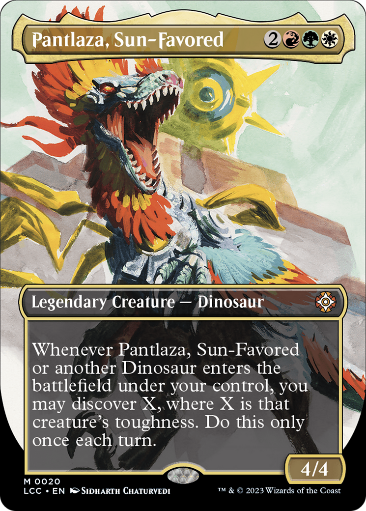Pantlaza, Sun-Favored (LCC-020) [The Lost Caverns of Ixalan Commander] (Borderless) Foil MTG Single Wizards of the Coast