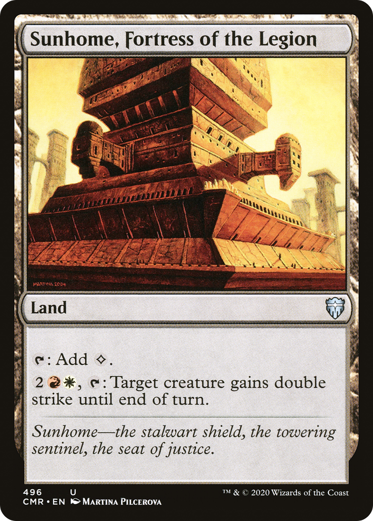 Sunhome, Fortress of the Legion (CMR-496) [Commander Legends] MTG Single Wizards of the Coast