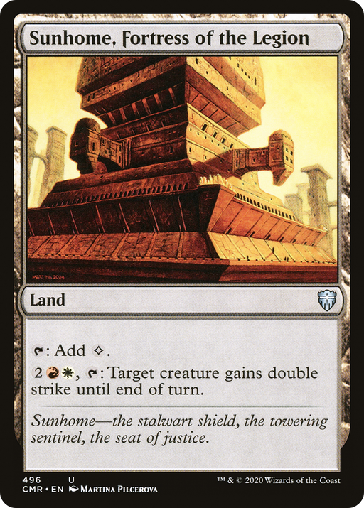 Sunhome, Fortress of the Legion (CMR-496) [Commander Legends] MTG Single Wizards of the Coast
