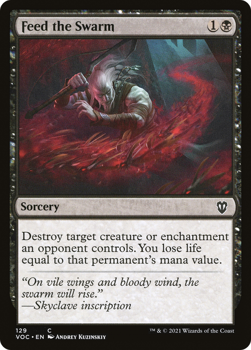 Feed the Swarm (VOC-129) [Crimson Vow Commander] MTG Single Wizards of the Coast