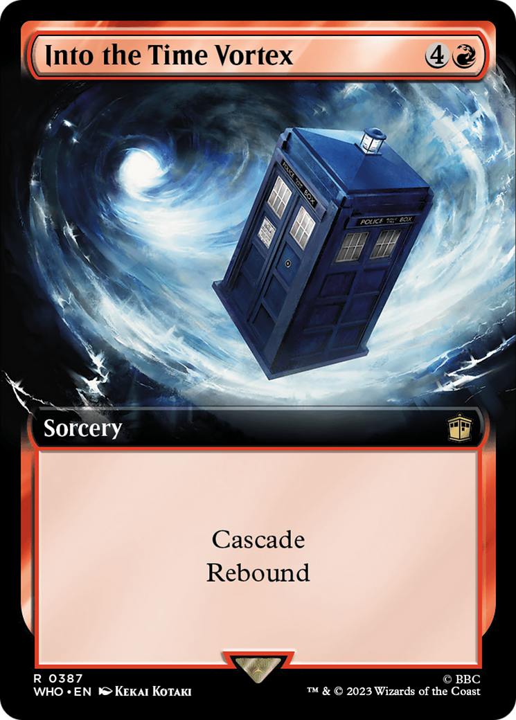 Into the Time Vortex (WHO-387) [Doctor Who] (Extended Art) Foil MTG Single Wizards of the Coast