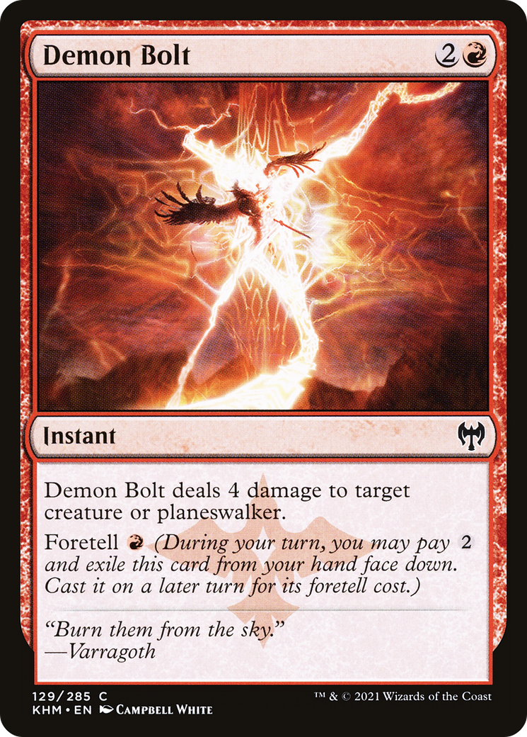 Demon Bolt (KHM-129) [Kaldheim] MTG Single Wizards of the Coast