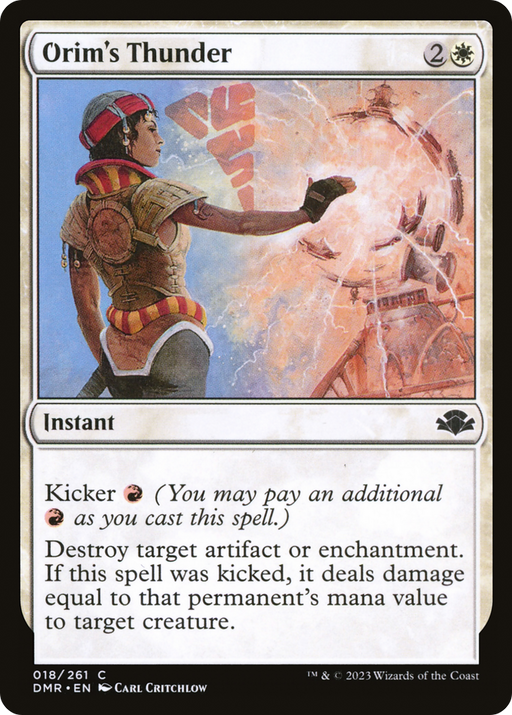Orim's Thunder (DMR-018) [Dominaria Remastered] Foil MTG Single Wizards of the Coast