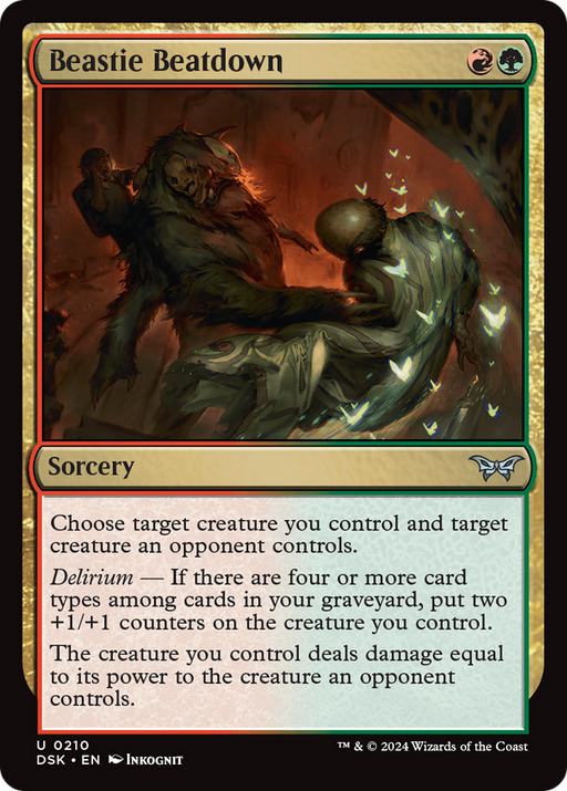 Beastie Beatdown (DSK-210) [Duskmourn: House of Horror] Foil MTG Single Wizards of the Coast