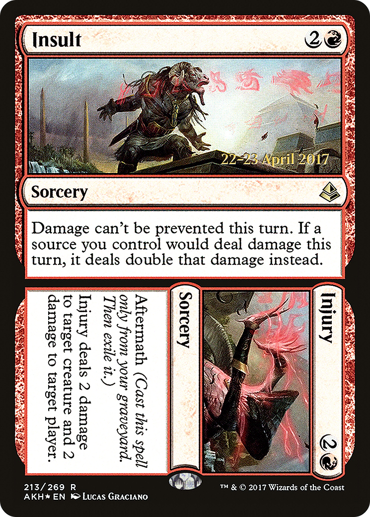 Insult // Injury (PRE-213) [Amonkhet Promos] Foil MTG Single Wizards of the Coast