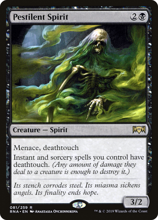 Pestilent Spirit (RNA-081) [Ravnica Allegiance] Foil MTG Single Wizards of the Coast