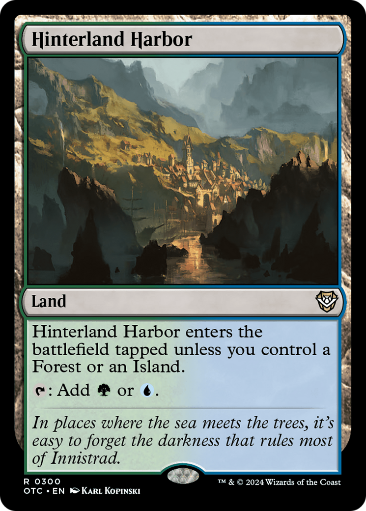 Hinterland Harbor (OTC-300) [Outlaws of Thunder Junction Commander] MTG Single Wizards of the Coast