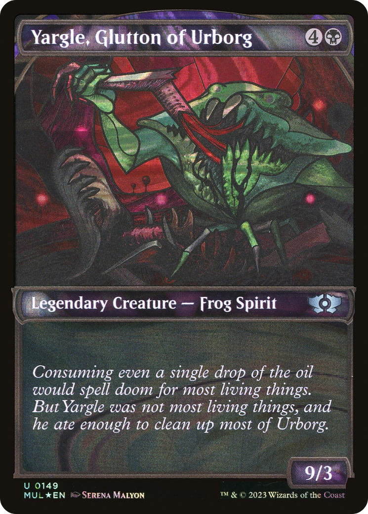 Yargle, Glutton of Urborg (MUL-149) [Multiverse Legends] (Showcase) Foil MTG Single Wizards of the Coast