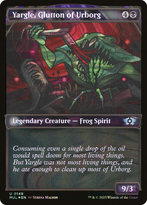 Yargle, Glutton of Urborg (MUL-149) [Multiverse Legends] (Showcase) Foil MTG Single Wizards of the Coast