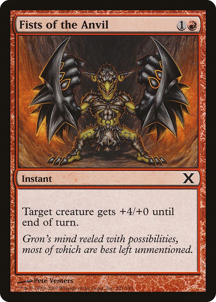 Fists of the Anvil (10E-201) [Tenth Edition] Foil MTG Single Wizards of the Coast