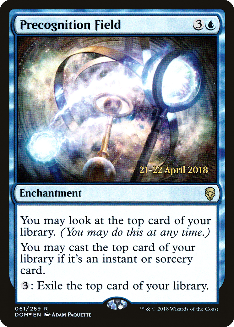 Precognition Field (PRE-061) [Dominaria Promos] Foil MTG Single Wizards of the Coast