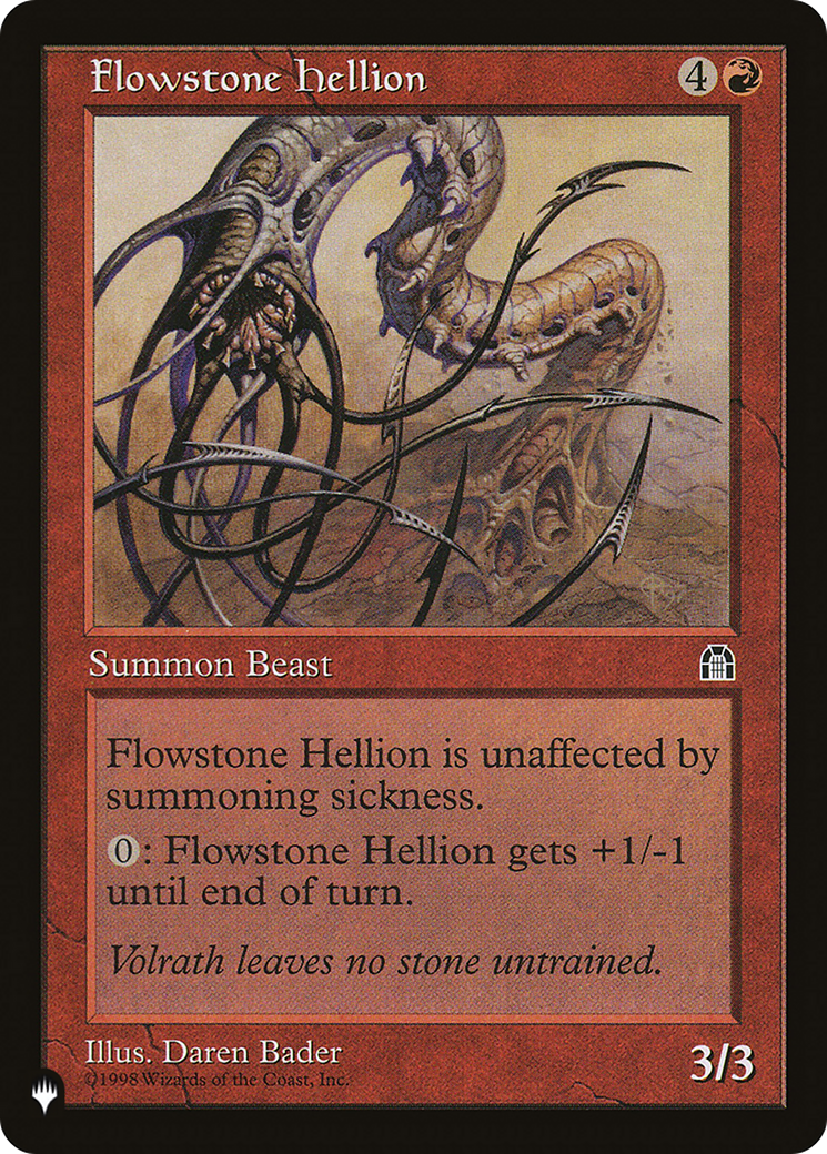 Flowstone Hellion (LIST-) [Mystery Booster] The List MTG Single Wizards of the Coast