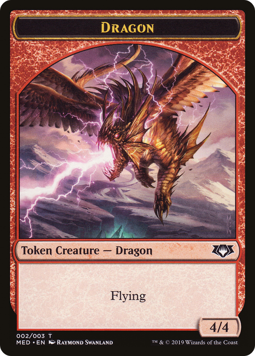 Dragon (TMED-0W2) [Tokens] Mythic Edition Tokens MTG Single Wizards of the Coast