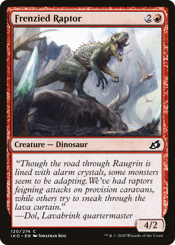 Frenzied Raptor (IKO-120) [Ikoria: Lair of Behemoths] MTG Single Wizards of the Coast
