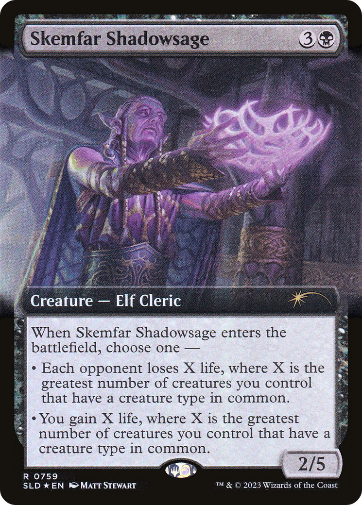 Skemfar Shadowsage (SLD-759) [Secret Lair] Drop (Extended Art) Foil MTG Single Wizards of the Coast