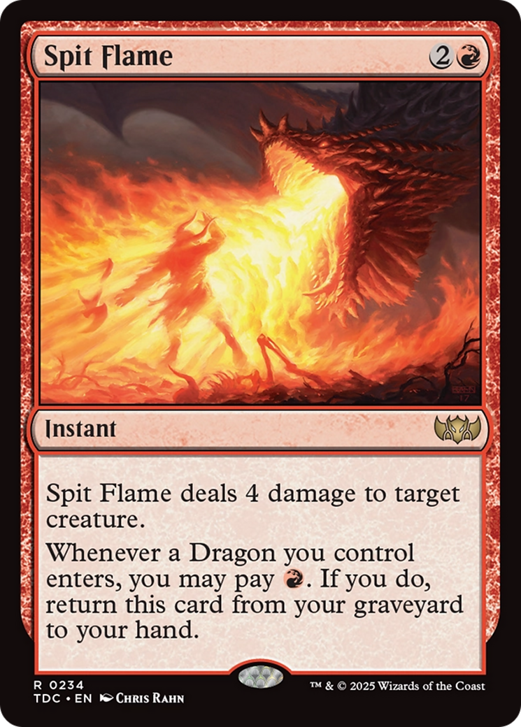 Spit Flame (TDC-234) [Commander: Tarkir: Dragonstorm] MTG Single Wizards of the Coast