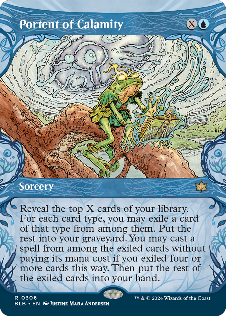 Portent of Calamity (BLB-306) [Bloomburrow] (Showcase) (Borderless) Foil MTG Single Wizards of the Coast