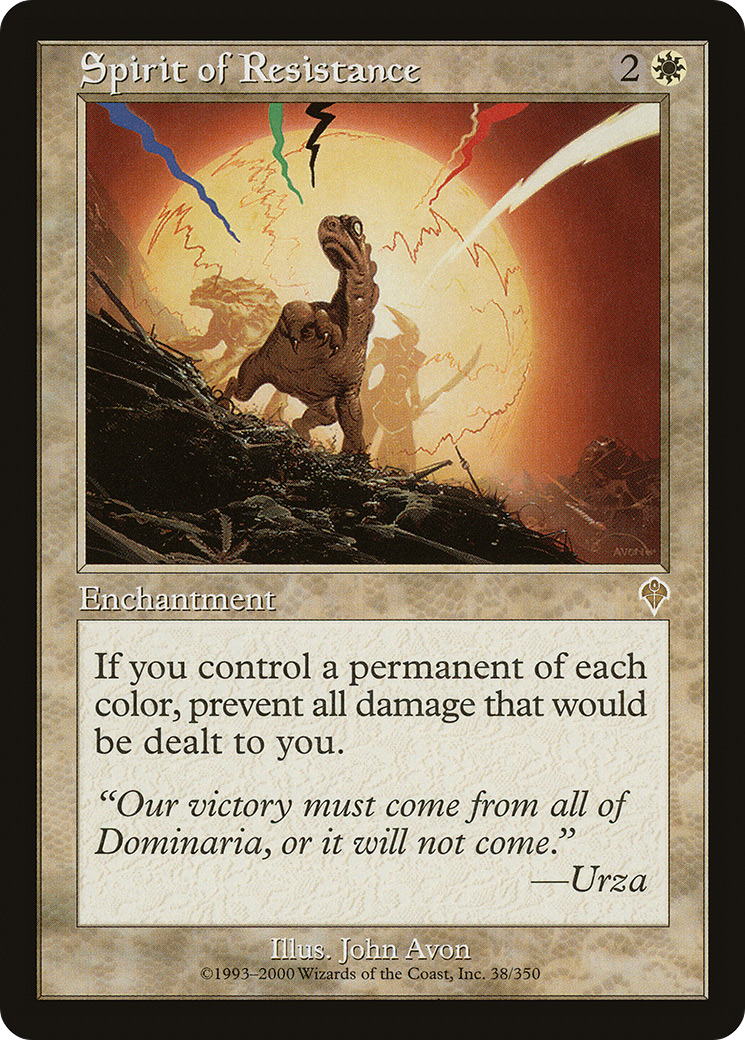 Spirit of Resistance (INV-038) [Invasion] Foil MTG Single Wizards of the Coast