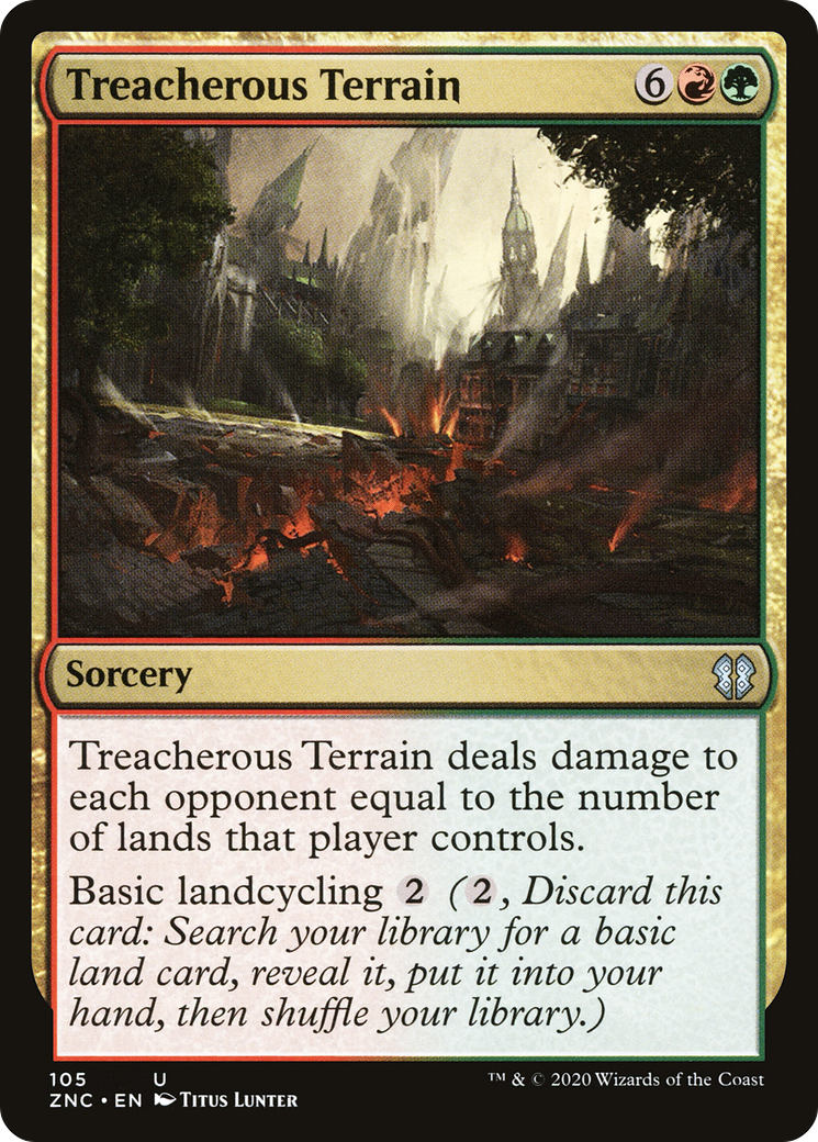 Treacherous Terrain (ZNC-105) [Zendikar Rising Commander] MTG Single Wizards of the Coast