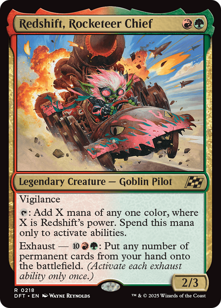 Redshift, Rocketeer Chief (DFT-218) [Aetherdrift] Foil MTG Single Wizards of the Coast